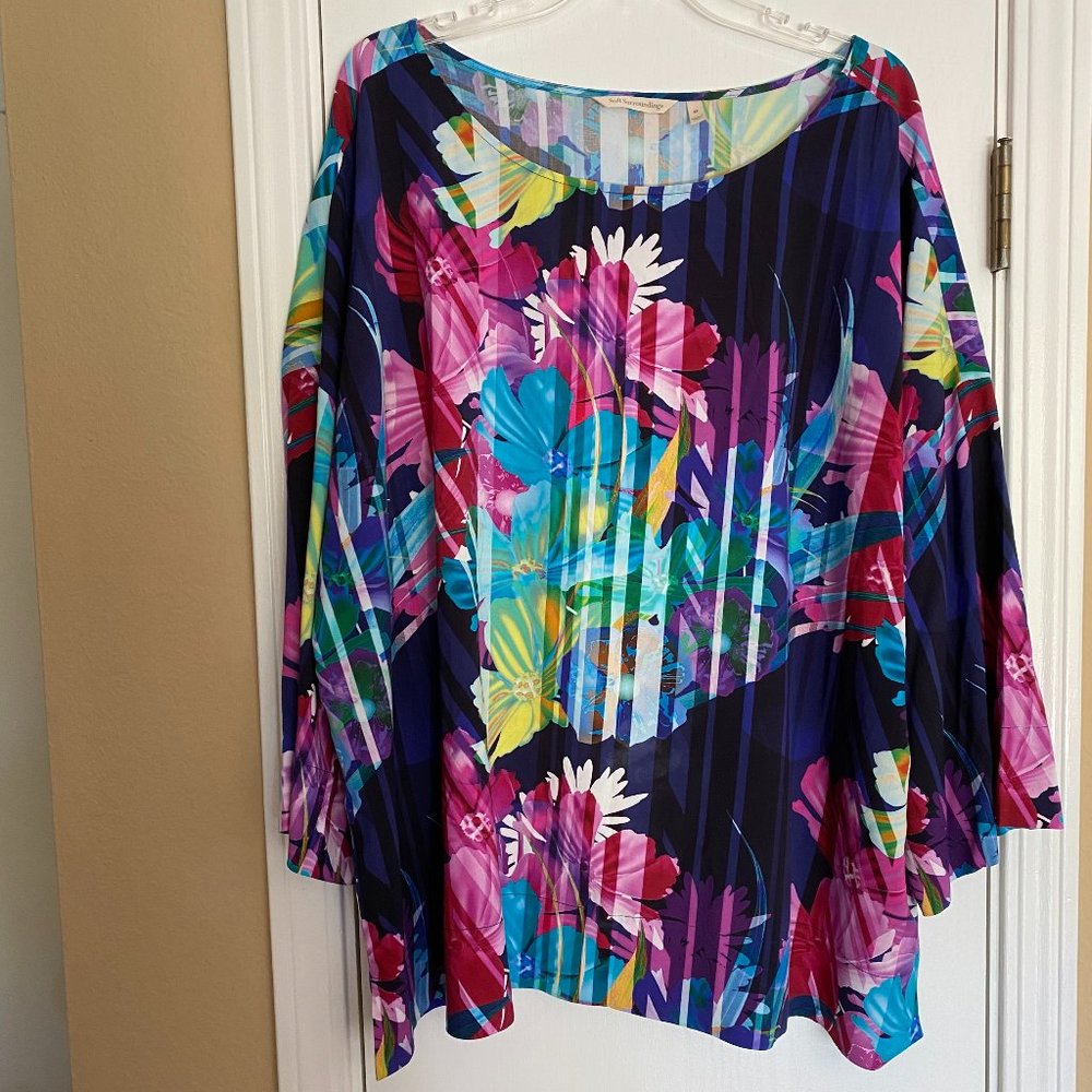 soft surroundings floral tunic top